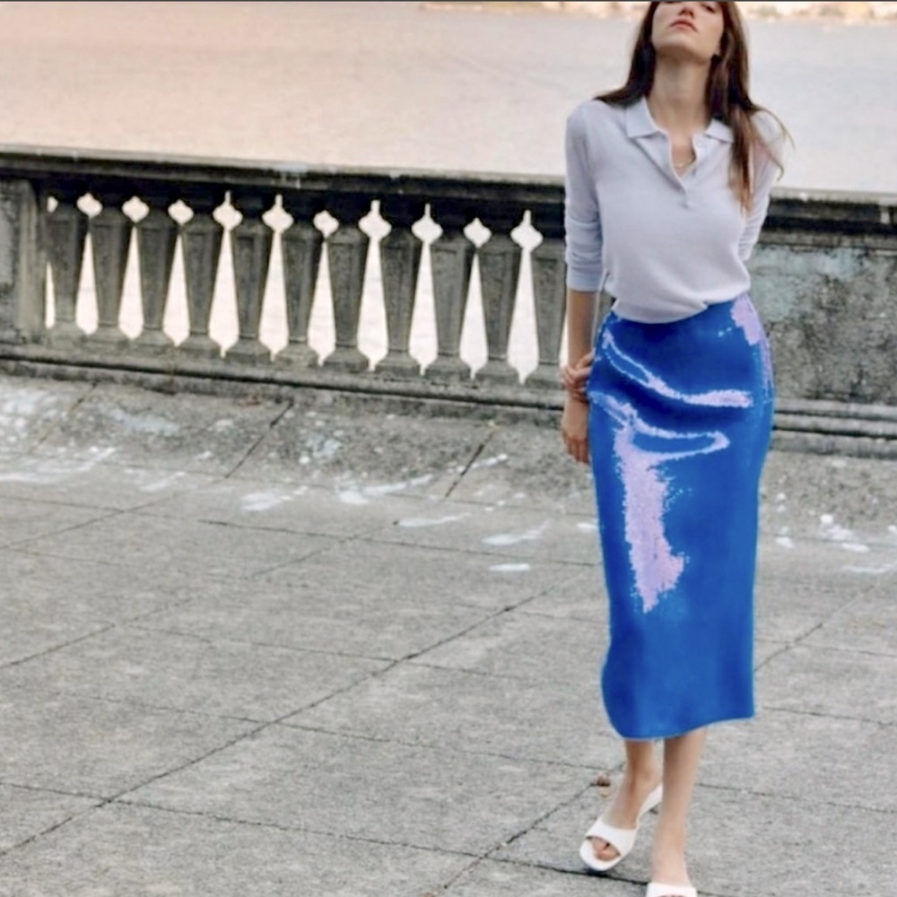 NWT Zara Sequin skirt